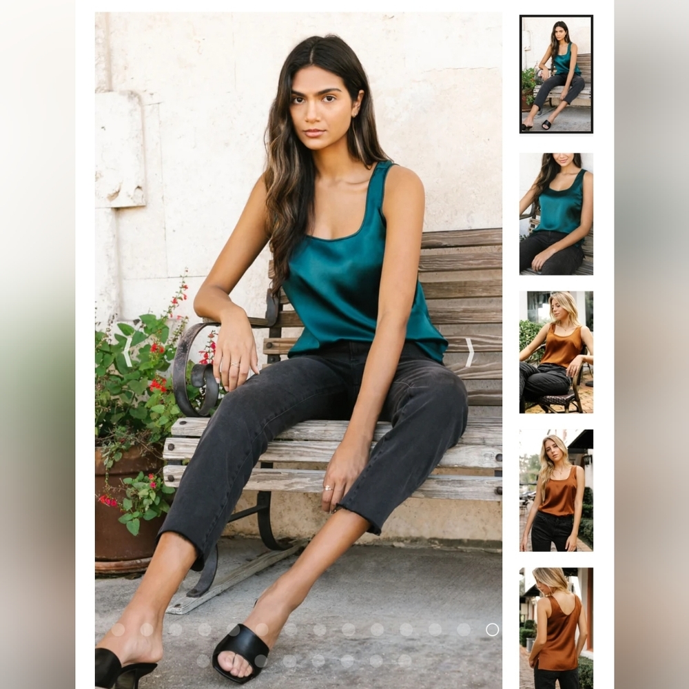 NWT Ravella Fiora Silk Tank, size XS - Picture 3 of 12